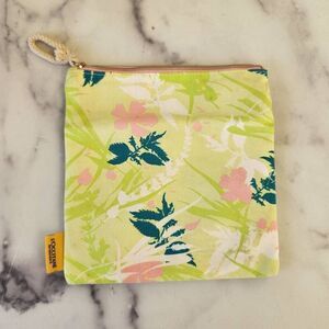 L'occitane en Provence Rifle Paper co shimmer golden zipper bag linen & recycled